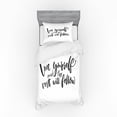 thumbnail image 2 of Ambesonne Saying Bedding Set 4 Pcs, Self Love Wisdom Words, Queen, Charcoal Grey White, 2 of 3