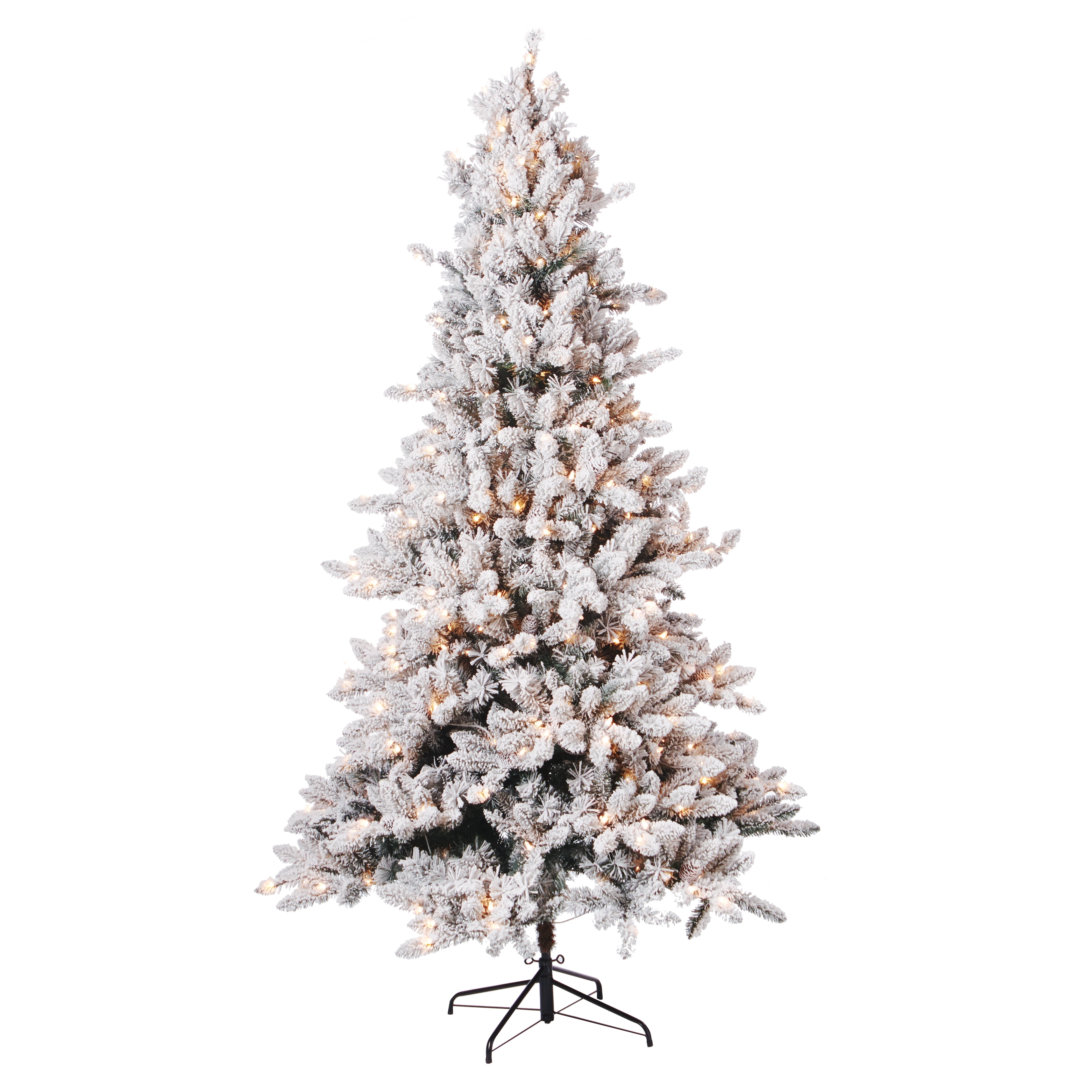 Holiday Time Pre-Lit Birmingham Fir Pre-Shaped Christmas Tree, 7.5', Clear - Walmart.com