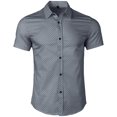 thumbnail image 1 of Chemise Décontractée à Manches Courtes pour Hommes Chemises Habillées en Coton Imprimé, 1 of 6