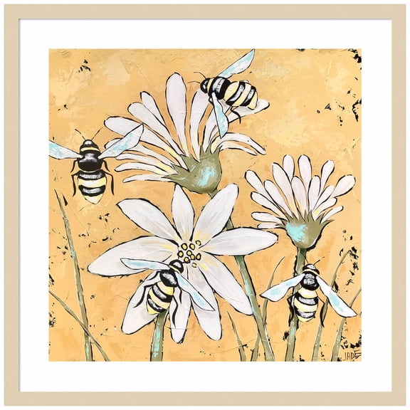 Amanti Art Busy As A Bee II Wood Framed Wall Art Print