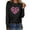 #1 Black, variant on Luxalzxs Womens Pink Ribbon Heart Breast Cancer Awareness Shirts Love Graphic Print Tee Inspirational Tops Cancer Survivor Cancer Fight Tee