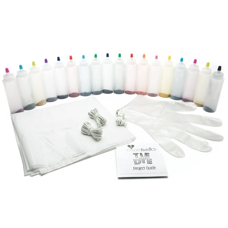 CREATE BASICS Tie Dye KIT 93 PIECES 12 COLOR PARTY KIT - MISSING SOME  CONTENTS