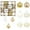 Multicolor, variant on 44 Pack Gold and White Christmas Tree Ornaments Set 2.36in Shatterproof Decorative Balls with Glitter Snowflakes Stars and Assorted Patterns for Holiday Party Home Xmas Decoration