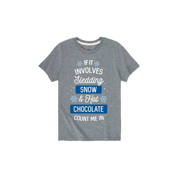 Instant Message - Involves Sledding  - Toddler Short Sleeve Tee