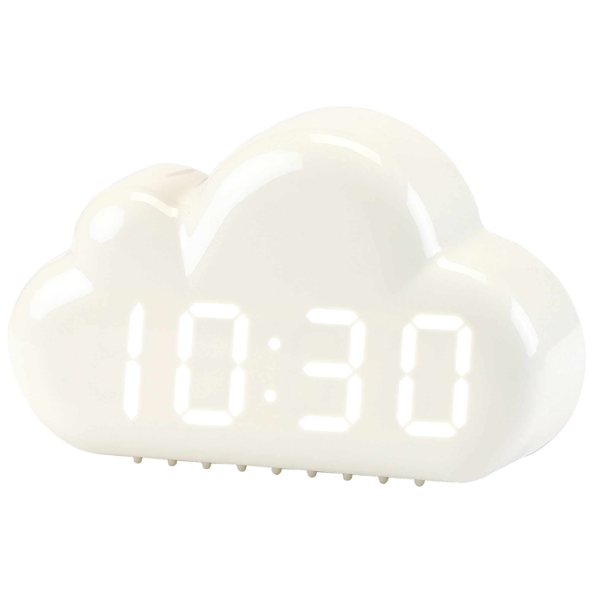 REGALWOVEN Cloud Design Alarm Clock, Three Alarms, Adjustable Brightness for Bedroom/Dorm White 5 . 9 "L x 1 REGALWOVEN Cloud Design Alarm Clock, Three Alarms, Adjustable Brightness for Bedroom/Dorm White 5