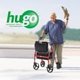 Hugo Elite Rollator Rolling Walker with Seat, Backrest and Saddle Bag