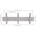 thumbnail image 2 of Wall Mounted Bathroom Coat Rack Bathroom Coat Rack With 3 Hooks Brushed Sus 304 Stainless Steel, 2 of 5