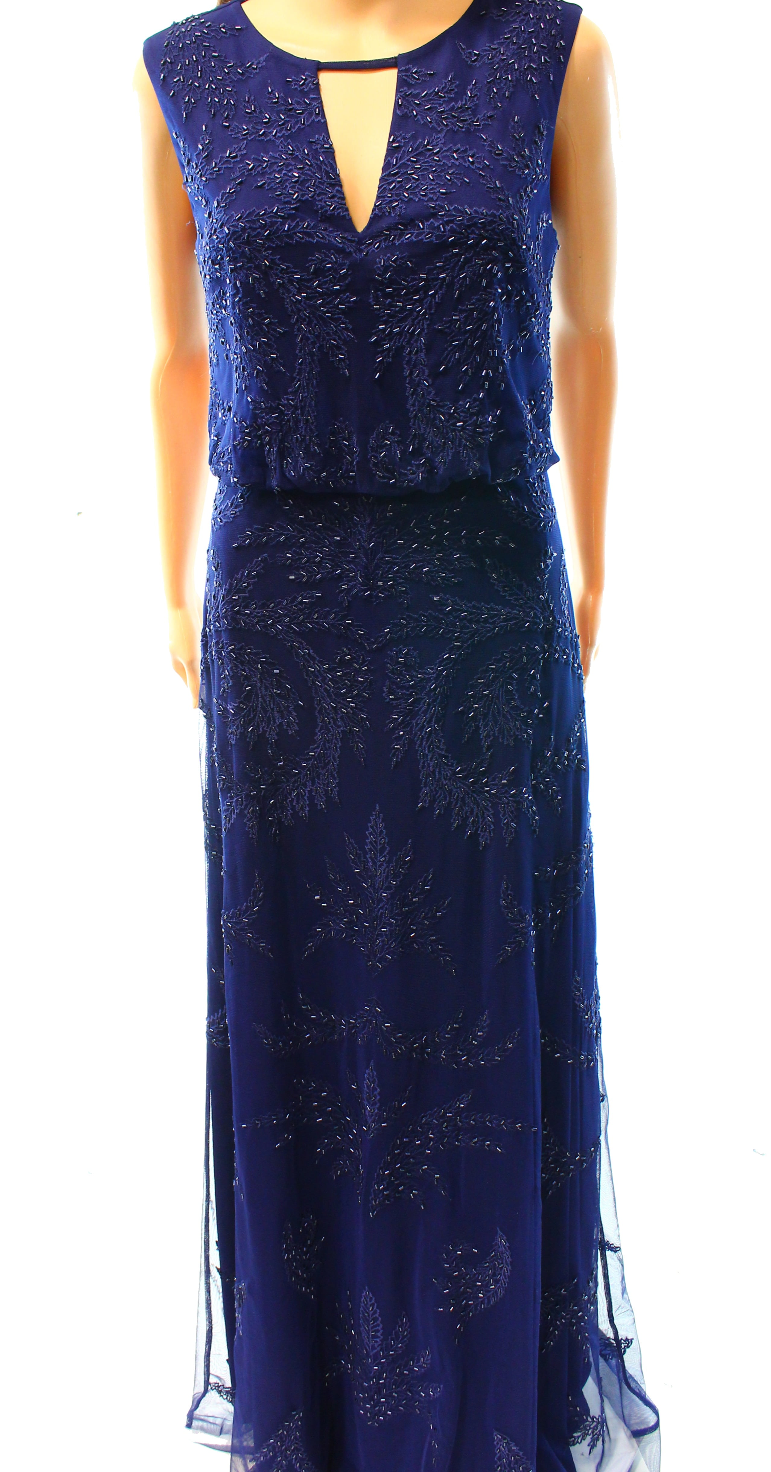 Aidan Mattox - Aidan Mattox NEW Blue Women's Size 6 Sequined Keyhole Sheath Dress - Walmart.com