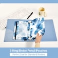 thumbnail image 6 of 2 Pack Flip Folders with Clear PVC Window Binder Pouches 3-Ring Binder Organizer for Office & Home Blue Ink Pattern, 6 of 6