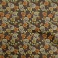 thumbnail image 1 of oneOone Silk Tabby Brown Fabric Skull Fabric For Sewing Printed Craft Fabric By The Yard 42 Inch Wide-aB, 1 of 5