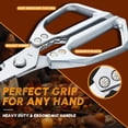 thumbnail image 5 of Kitchen Scissors Set Silver - Stainless Steel Kitchen Shear, Sharp Meat Scissors Dishwasher Safe, Heavy Duty Poultry Shears, Japanese Cooking Scissor for Food, Chicken Bones, and Turkey, 5 of 7