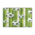 thumbnail image 2 of Area Rugs 36"x24" Indoor Non-Slip Wear Resistant Floor Mats Soft Large Carpets for Living Room Bedroom Home Decor Washable Rug Green Footballs Pattern, 2 of 7