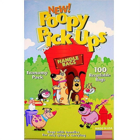 Poopy Pickups Recyclable Handle-Tie Bags, 3 Boxes