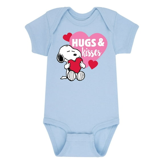 Peanuts - Snoopy Hugs And Kisses - Infant Baby One Piece Onesie