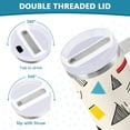 thumbnail image 3 of Yayeee 40oz Double-Wall Insulated Stainless Steel Tumbler with Handle Bottle, Retro Triangles, 3 of 8
