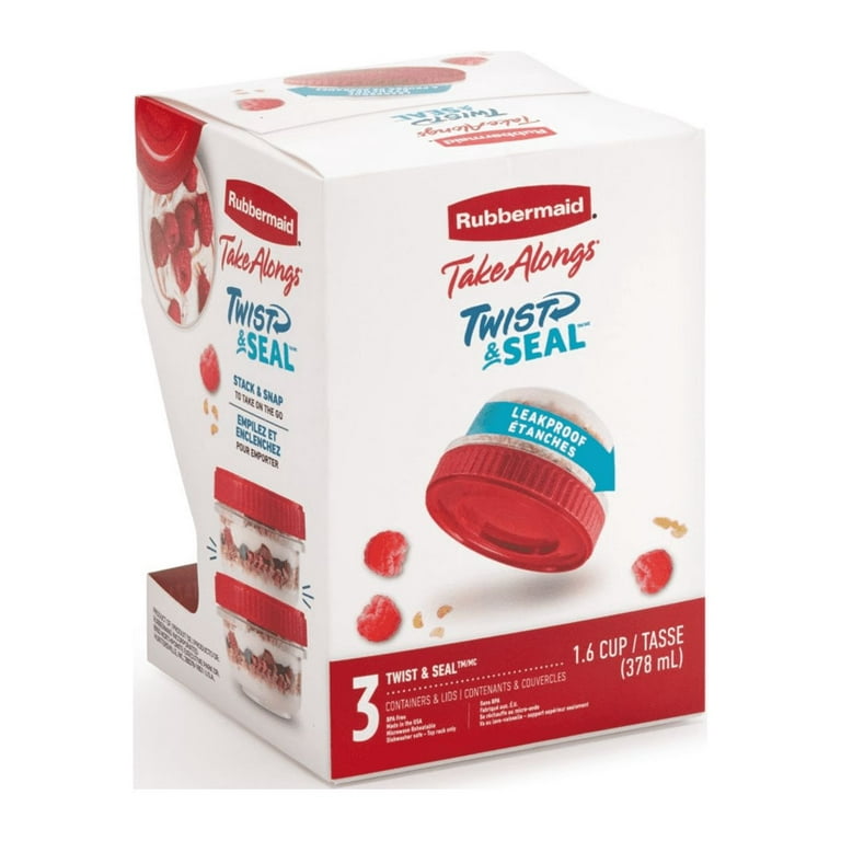 Save on Rubbermaid Take Alongs Twist & Seal Containers + Lids 1.6 Cup Order  Online Delivery