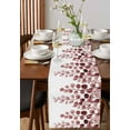 thumbnail image 2 of Hokiten Table Runners 36 Inches Long Dress Scarves, Red Eucalyptus Leaves Farmhouse Kitchen/Dining Table Runner, Short Coffee Tablerunners, Watercolor Floral Leaf Plants 13x36 Inch, 2 of 7