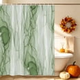 thumbnail image 3 of Green Marble Shower Curtain, Waterproof Shower Curtains for Bathroom, Modern Abstract Luxury Fluid Artwork Washable Fabric Bathtub Curtain Set Bath Decor with 12 Hooks Standard 72"x72", 3 of 8