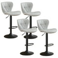 thumbnail image 6 of Restworld BarStools Set of 4, Adjustable Faux PU Leather Modern Armless Bar Chairs for Kitchen,Beige, 6 of 9