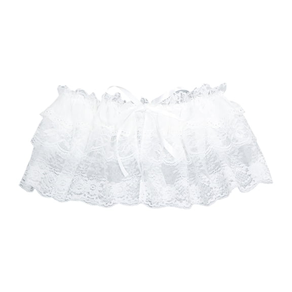 Huhudde Fashionable Lace Waist Skirt with Tie up Wrap Skirts Belt Women's Dress Accessory Loose See Through Beach Covers up