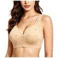 thumbnail image 6 of NIEWTR Women Full Figure Front Closure Wirefree Back Support Posture Bra | Plus Everyday Bras,for Large Bust(Beige,40), 6 of 8