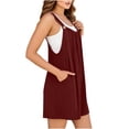 thumbnail image 5 of DailyTrove Women's Layered Romper Dress, Sleeveless Casual Playsuit with Shorts, 5 of 6