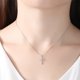 thumbnail image 3 of Collar de cruz cristiana Brillar colgante de plata 925 oro blanco, 3 of 3