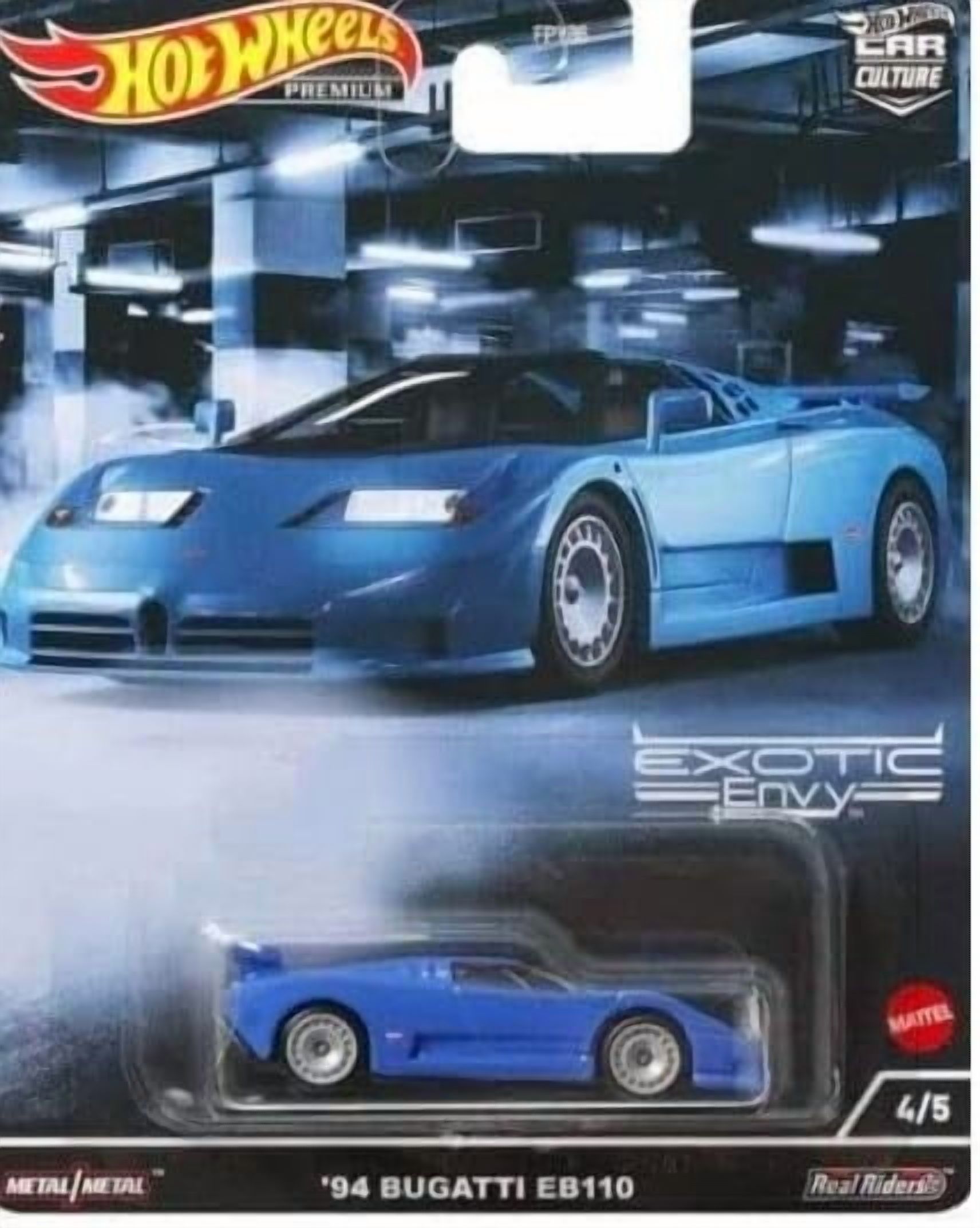 Hot Wheels Car Culture 2022 Exotic Envy 4‑Pack – Alfa Romeo 33 Stradale, McLaren Speedtail, Koenigsegg Agera R & Bugatti EB110 | FPY86‑957M | 1:64 Die‑Cast Collectible