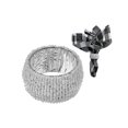 thumbnail image 4 of Maison Concepts Beaded Napkin Ring Bulk White (White) 2.5" X 2" X 2.5" -Set of 6, 4 of 4