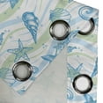 thumbnail image 5 of Ambesonne Nautical Grommet Curtain, Ocean Shell Starfish, 50" x 63", Mint Blue, 5 of 6