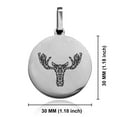 thumbnail image 2 of Stainless Steel Geometric Polygon Moose Animal Round Medallion Pendant Necklace, 2 of 3