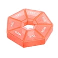 thumbnail image 2 of Paquete de 2 pastilleros, 7 rejillas de almacenamiento, pastilleros diarios, soporte para tableta, dispensador de caramelos, caja de bolsillo Almacenamiento y organización del hogar Naranja Cateissary HA003873-05, 2 of 6