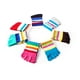 thumbnail image 4 of Calcetines de cinco dedos para mujer, de algodón, con rayas de colores (azul verdoso), 4 of 4