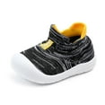 thumbnail image 4 of kamemir Baby Sock Shoes Toddler Walking Shoes Non Slip Slippers Boys Girls Slip On Sneakers (Black,4.5M), 4 of 5
