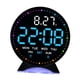 thumbnail image 3 of Reloj despertador LED silencioso moderno multifuncional con función de temporizador de 12/24 horas para escritorio Negro Azul, 3 of 9
