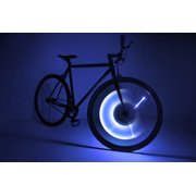 Spin Brightz LED Bicycle Spoke Tube Lights, Weather-Resistant, for 1 Wheel, Blue