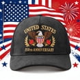thumbnail image 5 of vigerkar 250 Anniversary USA Hat Embroidered Patriotics Eagle Trucker Cap 250th Anniversary Mesh-Back Cap for Men Women (Grey, One Size）, 5 of 9