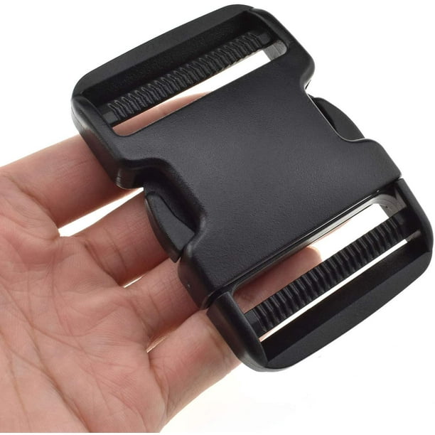 Extra Thick Military Grade Dual Adjustable Quick Side Release Buckles 2  Inch Wide 7 Pack Clips Snaps No Sewing Heavy Duty Plastic Replacement for