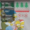 thumbnail image 4 of Men's The Simpsons Christmas Family Sledding Adventure Graphic Tee Silver Medium, 4 of 9