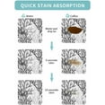 thumbnail image 4 of Summer Beach Coral Coffee Mat - Coffee Bar Mat for Countertop, Hide Stain Absorbent Rubber Quick Dry Coffee Mat Under Coffee Maker Mat Nautical Ocean Coastal Black Gray Dish Drying Mat 18"x24", 4 of 6