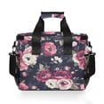 thumbnail image 2 of Cooler bag Vintage Pink and White Flowers 15L Insulated Lunch Bag Large Cooler Suitable for camping and picnics, 2 of 7