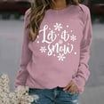 thumbnail image 2 of Let it Snow Womens Trendy Sweatshirts Casual Crewneck Pullover Tops Cute Snowflake Graphic T Shirts, 2 of 5
