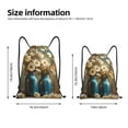 thumbnail image 2 of Xecao Rustic Daisy Mason Jars Pattern Sports Drawstring Backpack - String Swim Gym Bag with Wet Proof Pocket for Women&Men-Small, 2 of 6