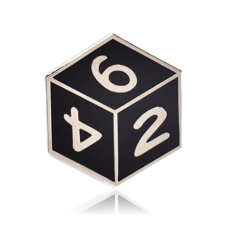 D6 Six-Sided Die Hard Enamel Lapel Pin