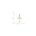 thumbnail image 5 of 14K Yellow Gold Small AA Diamond Budded Cross Pendant, 5 of 5