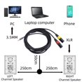 thumbnail image 2 of XLR Cables Stereo System Wear-resistant Noise Reduction Practical Adapter Headphone Splitter Sound Card for Smartphone Computer, 2 of 6