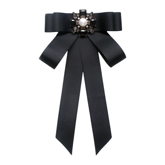 Broche de lazo preatado para mujer, broche de pajarita, accesorio para cuello, preatado de moda Estilo A