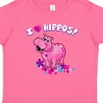 thumbnail image 4 of Inktastic I Love Hippos with Pink Hippo and Flowers Boys or Girls Toddler T-Shirt, 4 of 5