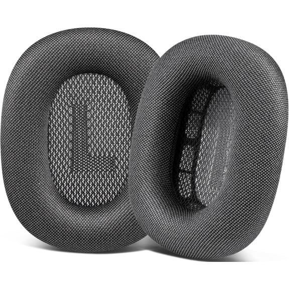 Ear Cushions for Airpod Max Over-Ear Headphones Earpads Replacement Covers Cups Pads with Durable Mesh Fabric, Softer Foam - Space Gray