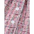 thumbnail image 6 of Biekopu Girls Summer Casual Beach Dress Pink Sleeveless Crew Neck Front Button Up Dresses, 6 of 8